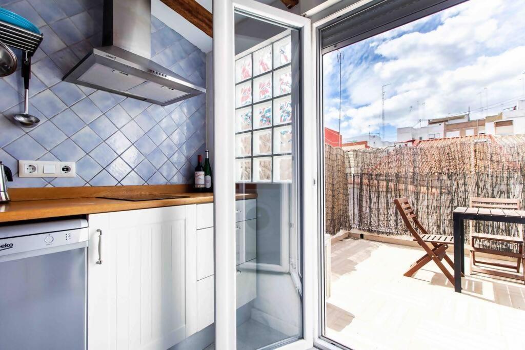 Estudio Para Parejas Con Terraza En La Playa Валенсия Экстерьер фото